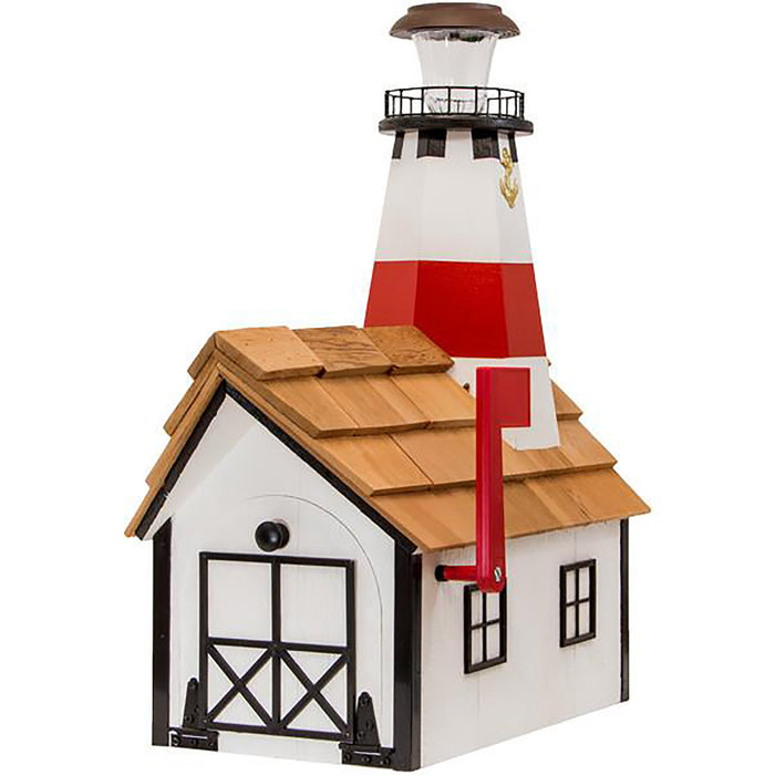 Montauk Point Solar Lighthouse Amish Mailbox