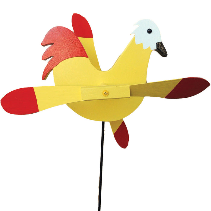 Yellow Chicken Whirlybird Wind Spinner