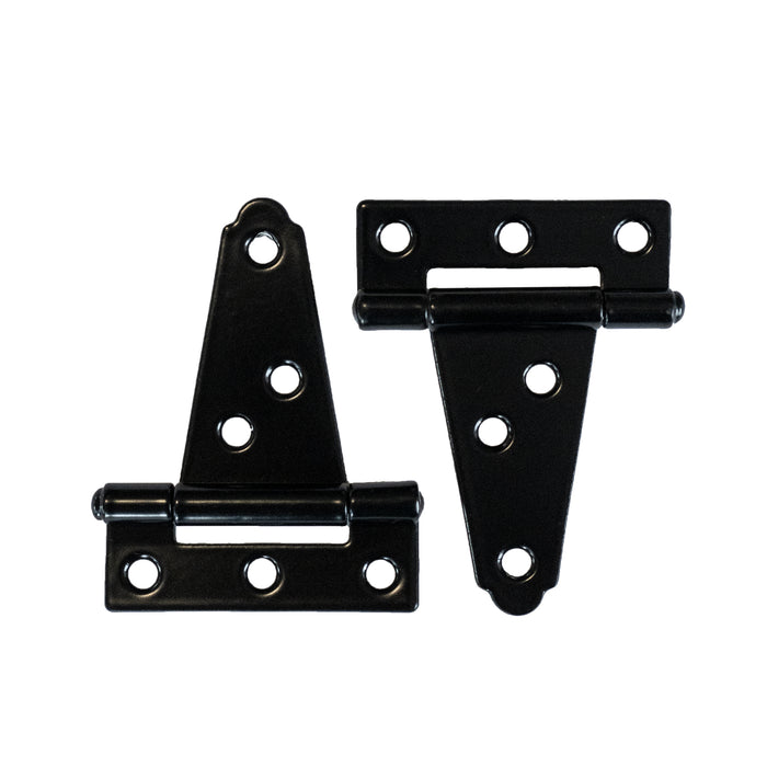 2-Pack Replacement Black Metal Hinges for Mailbox