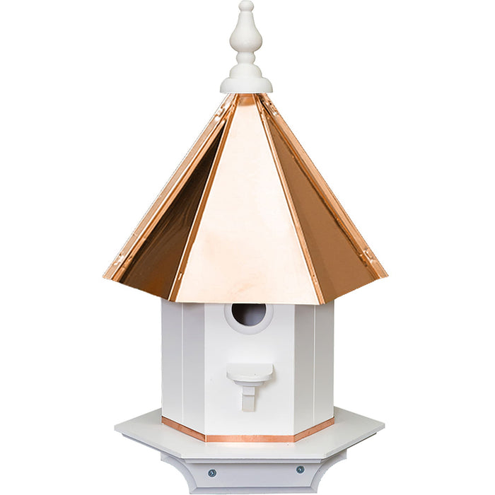 Amish Copper Roof Poly Vinyl Birdhouse with Staybrite