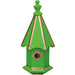 Amish Vibrance Copper Trimmed Bluebird House - Green