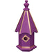 Amish Vibrance Copper Trimmed Bluebird House - Purple