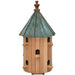 Amish 10-Hole Patina Copper Tall Roof Cedar Condo Birdhouse
