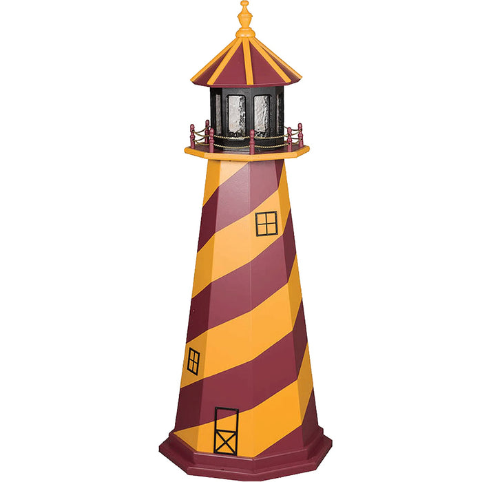 Washington Commanders Colors Wooden Lighthouse