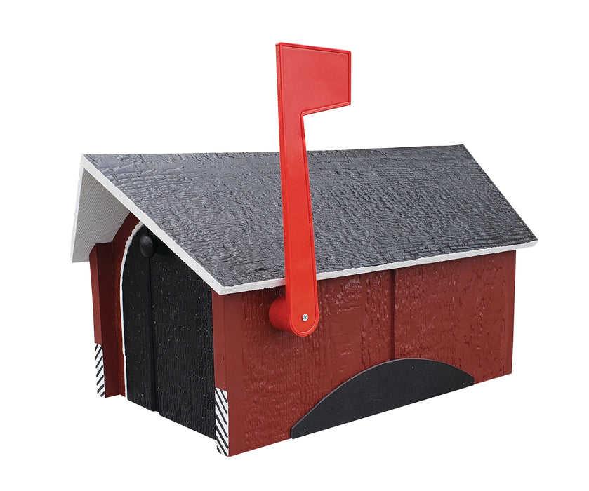 Amish Covered Bridge Mailbox with Double Doors