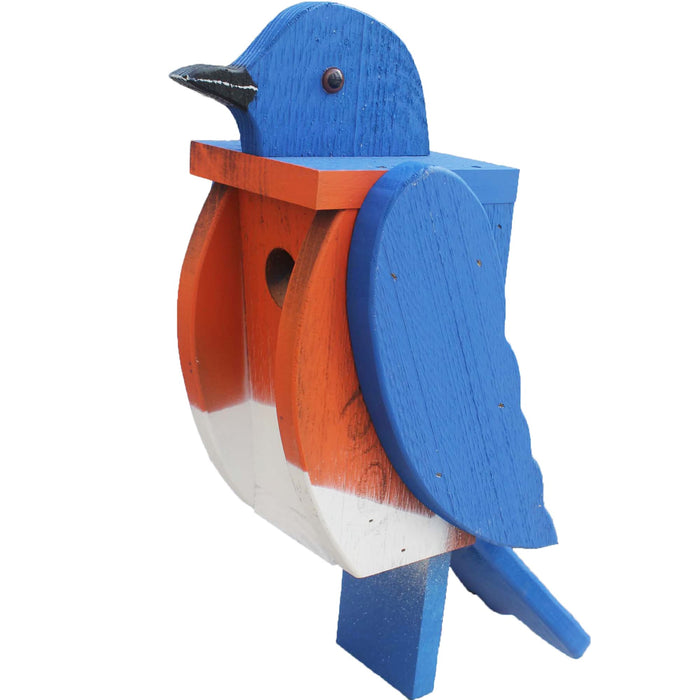 Woodpecker Family Amish Handcrafted Bird House