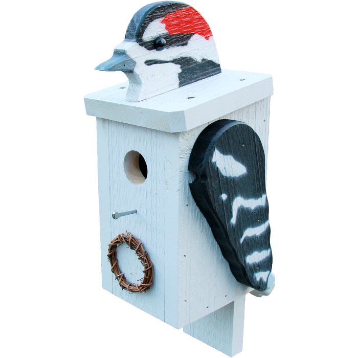 Woodpecker Family Amish Handcrafted Bird House