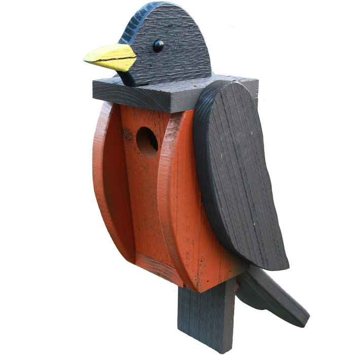 Woodpecker Family Amish Handcrafted Bird House