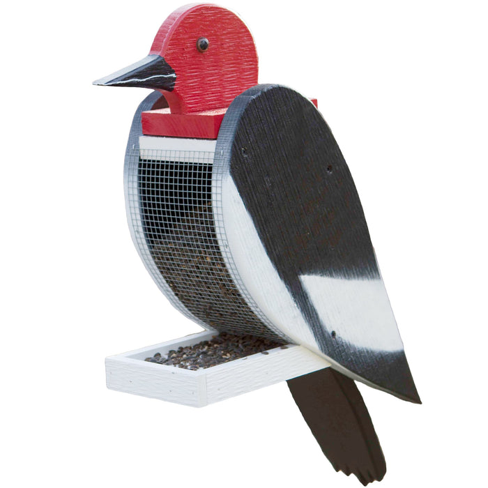 Woodpecker Family Amish Handcrafted Birdfeeder