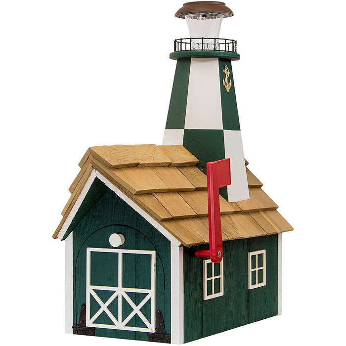 Cape Henry Solar Lighthouse Amish Mailbox