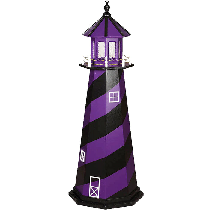 Baltimore Ravens Colors Wooden Lighthouse